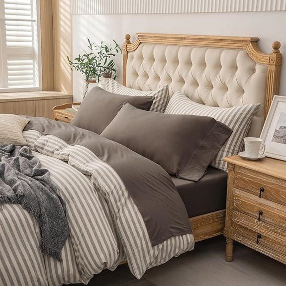 PURE ERA Jersey Knit 4pc Bed Sheet Set King