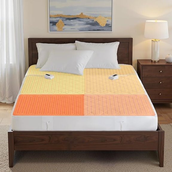 Serta King Heated Mattress Pad with Dual Controllers