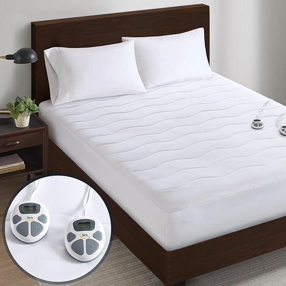Serta King Heated Mattress Pad with Timer