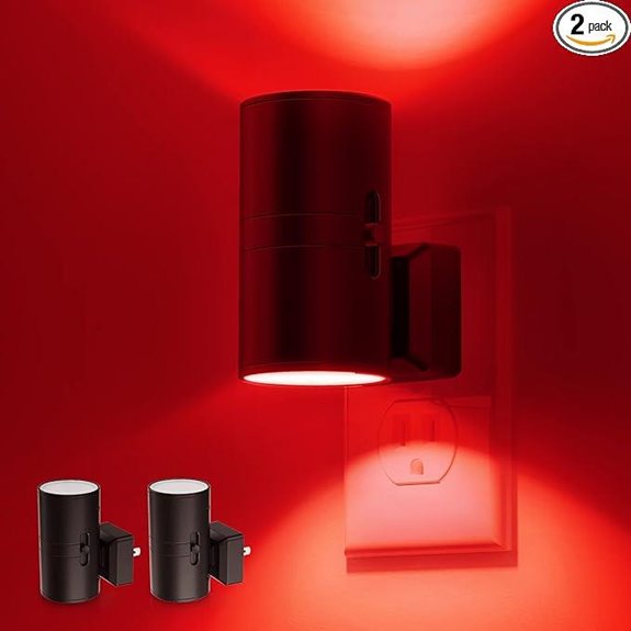 L LOHAS Red Night Light 2 Pack with Light Sensor