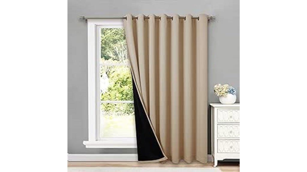 large black blackout curtains
