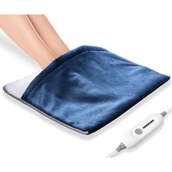 Electric Foot Warmer Heating Pad Extra Large Blue