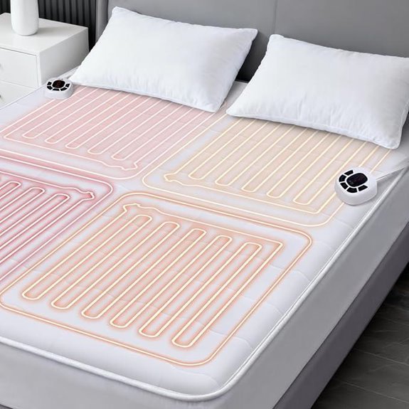 King Size Electric Heated Mattress Pad with Dual Controls