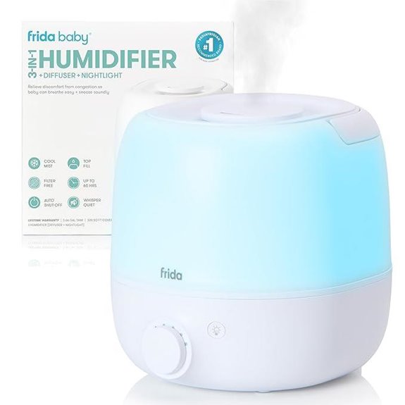 Frida Baby 3-in-1 Large Room Humidifier with Nightlight