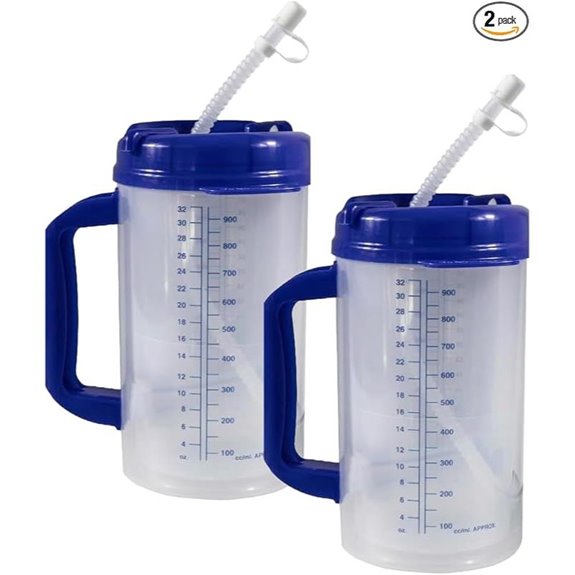 Vakly 32oz Insulated Hospital Water Bottle with Straw