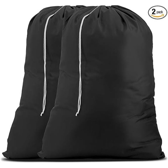 Laundry Nylon XL Bags (2-Pack) Large Locking Drawstring