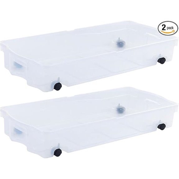 Rubbermaid 70 Quart Under Bed Storage Boxes (2 Pack)