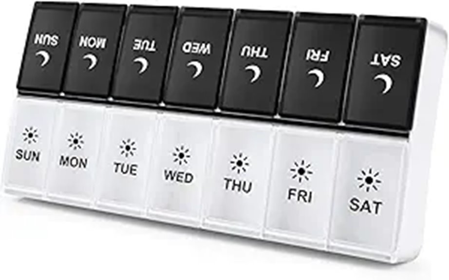 DANYING Large 2-Time Daily Pill Organizer (Weekly)