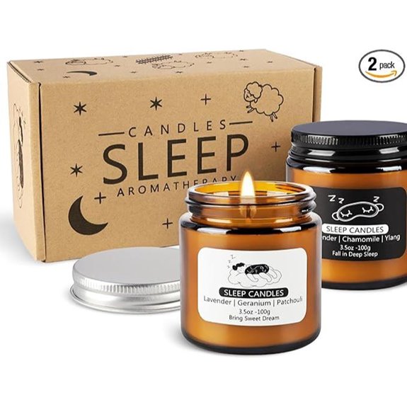 2 Pack Scented Candles Set with Lavender & Chamomile