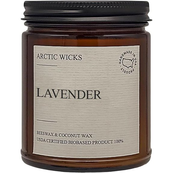 Arctic Wicks Coconut Beeswax Candle (Lavender 9oz)