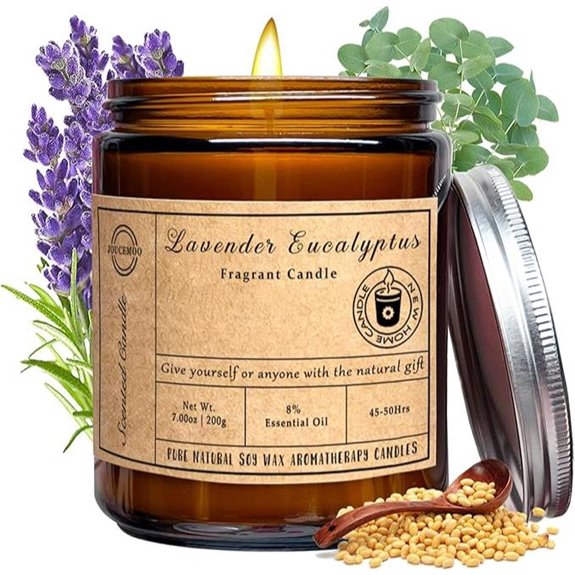 Lavender Eucalyptus Soy Aromatherapy Candles for Relaxation