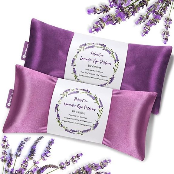 Lavender Heated Eye Pillow for Relaxation (Pack of 2)