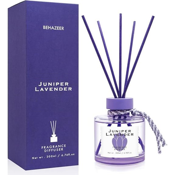 Juniper Lavender Reed Diffuser Set with 5 Sticks
