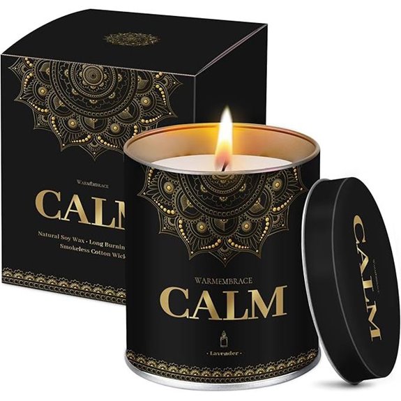 WarmEmbrace Lavender Scented Candles (9 Oz Jar)