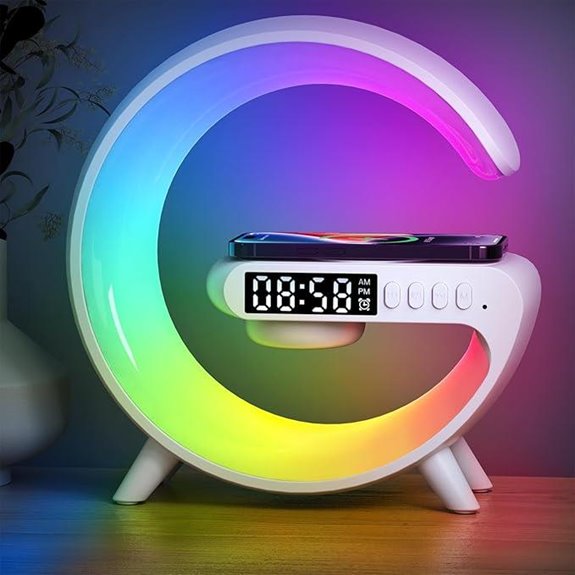 Mini LED Table Lamp with Wireless Charger & Bluetooth Speaker