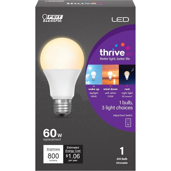 Feit LED Circadian Rhythm Intellibulb A19 Night Light