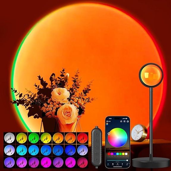 Sunset LED Lamp with App Control and Rotation