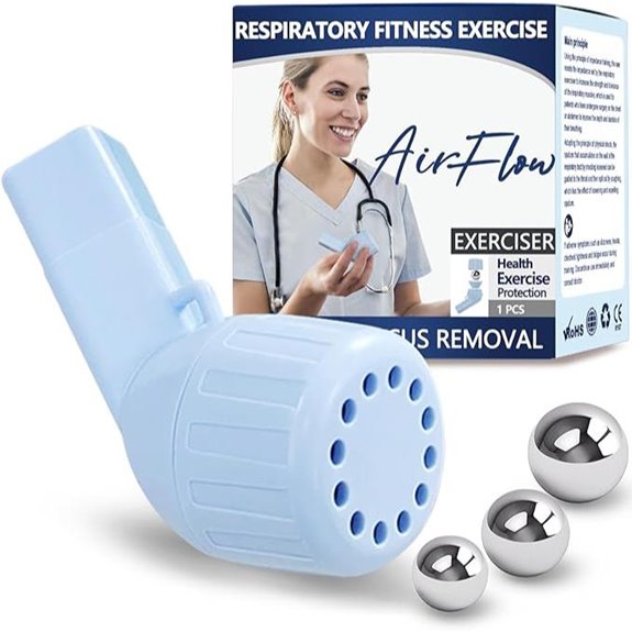 Lung Exercise & Mucus Clearance Device (Light Blue)