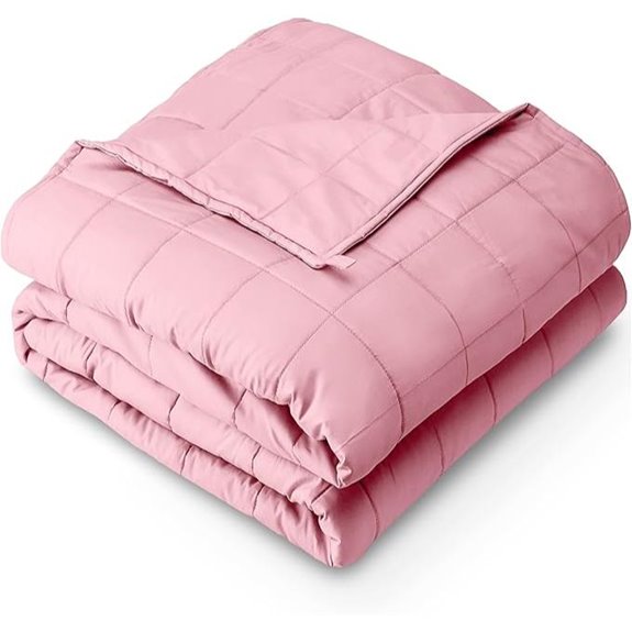 light pink weighted blanket