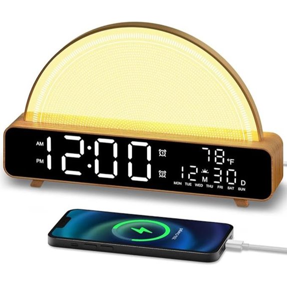 Sunrise Alarm Clock with Light Sounds Timer