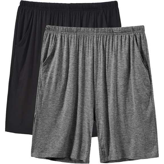JINSHI Men’s Lightweight Pajama Shorts with Pockets