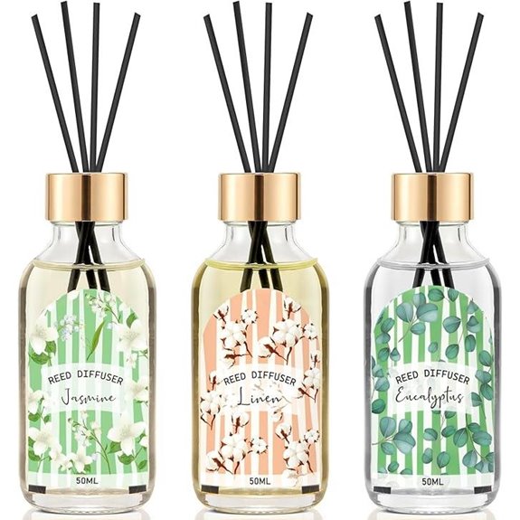 3-Pack Linen Eucalyptus Jasmine Reed Diffusers