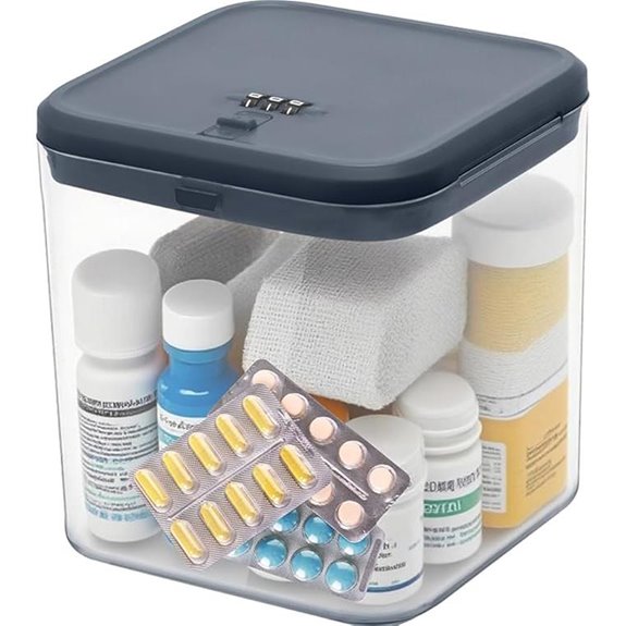 EMLTHORY Lock Box with Code for Personal Items