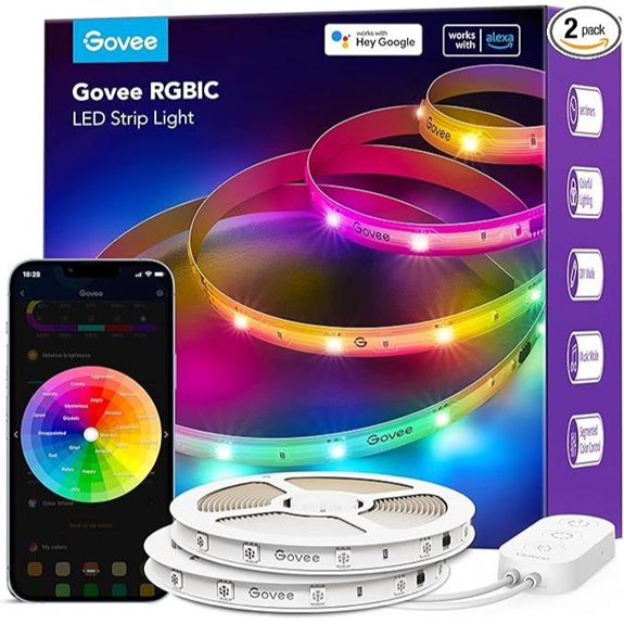 Govee RGBIC LED Strip Lights 65.6ft with Alexa