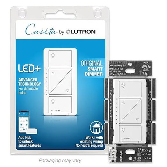 Lutron Caseta Smart Dimmer Switch (150W White)