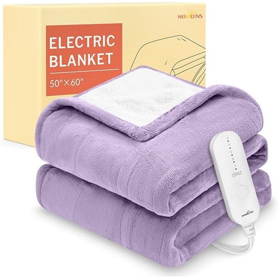 HOMLYNS LuxeHeat Heated Blanket with 5 Settings