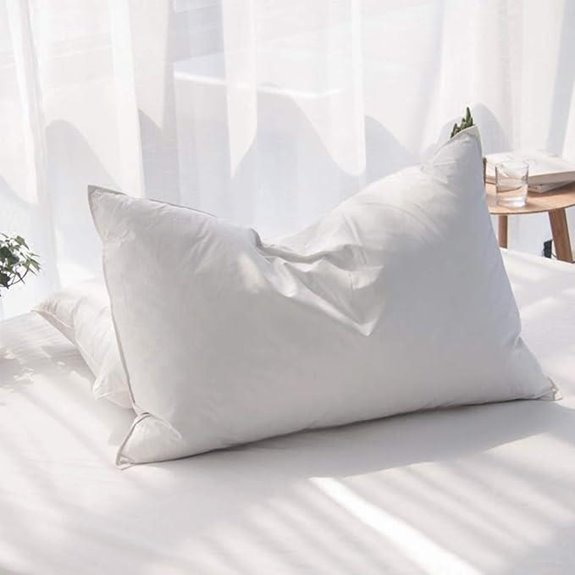 Luxury Feathers Down Pillows Queen Set of 2