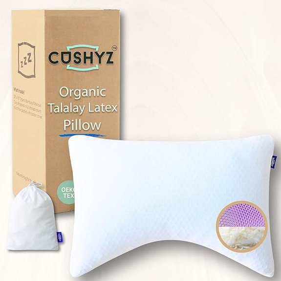 Premium Organic Talalay Latex Pillow with Cooling Cover