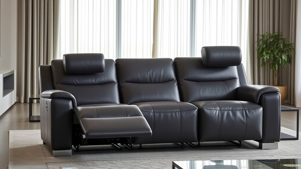 luxury reclining sofa features