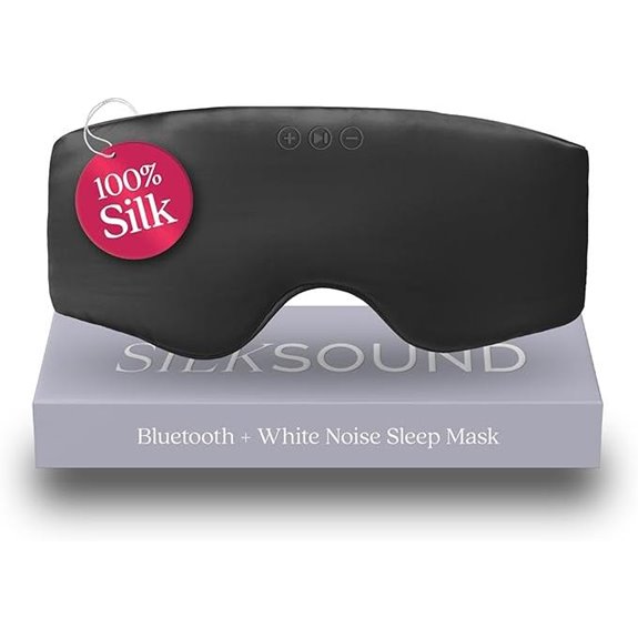 SilkSound Mulberry Silk Bluetooth Sleep Mask with Headphones