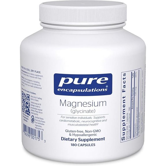 Pure Encapsulations Magnesium Glycinate Supplement (180 Capsules)