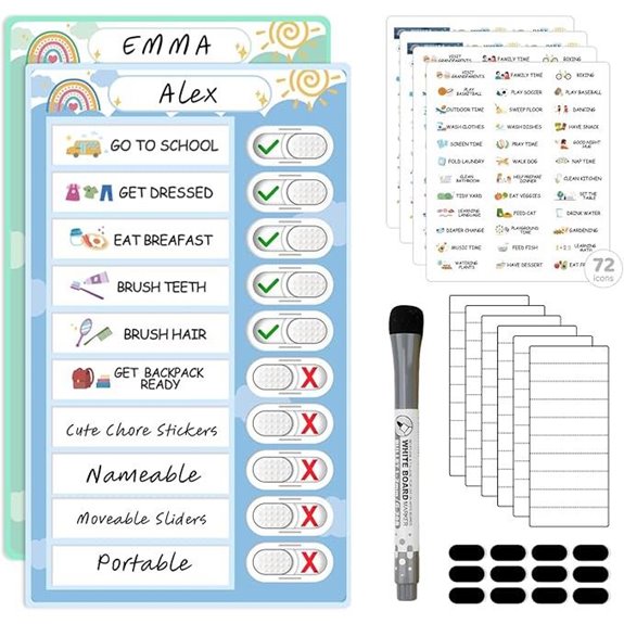magnetic kids chore chart
