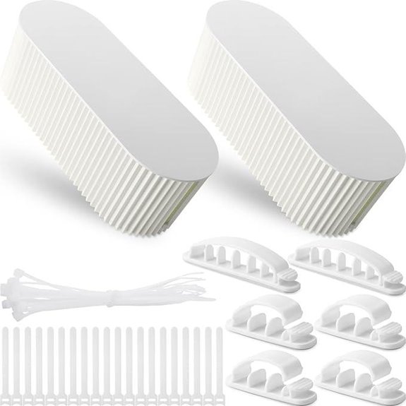 Marsui 2-Pack White Cable Management Boxes Set