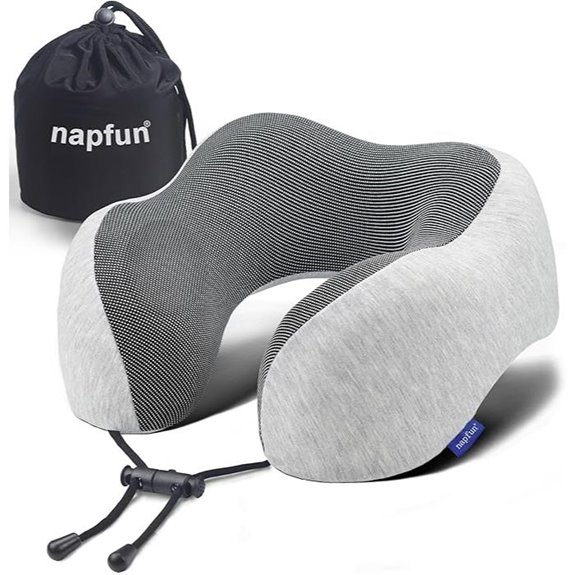 Napfun Travel Neck Pillow with Memory Foam