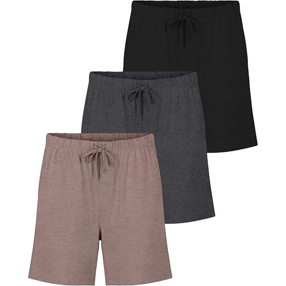 Real Essentials 3-Pack Men's Cotton Sleep Shorts