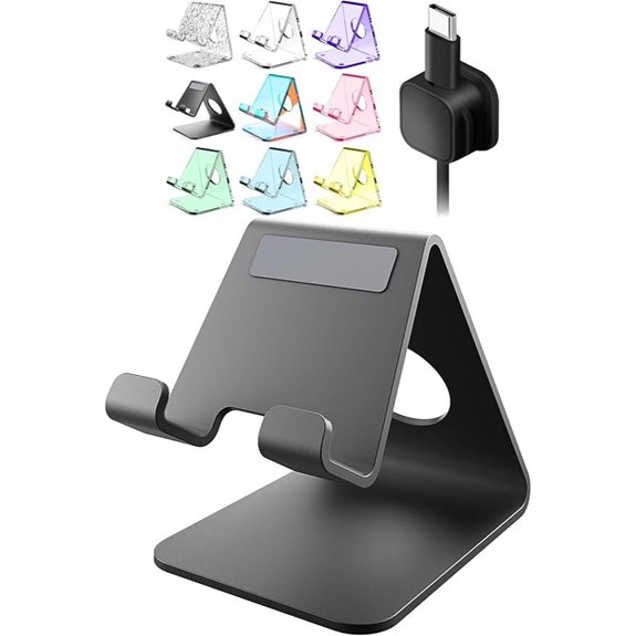TOPGO Metal Phone Stand for Desk and Bedside