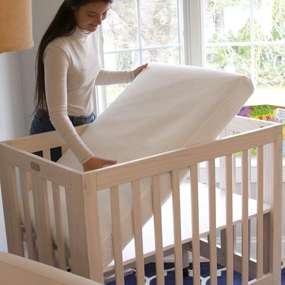 Lullaby Earth Mini Baby Crib Mattress with Protector