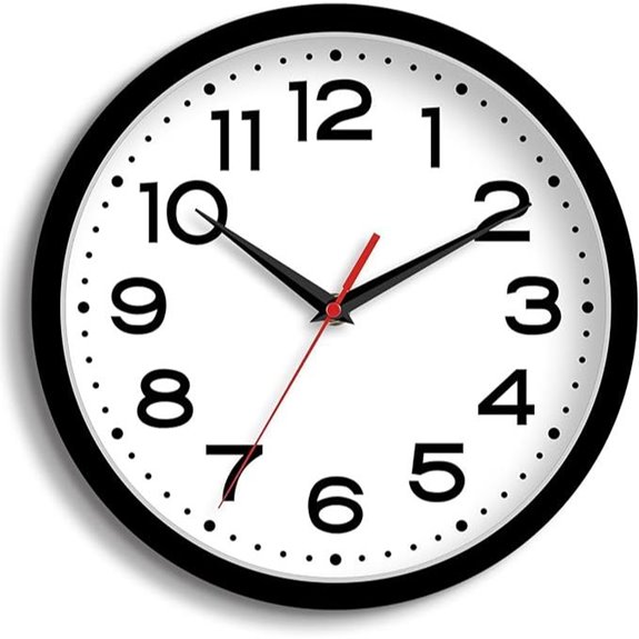 Silent 8-Inch Modern Wall Clock for Home or Office