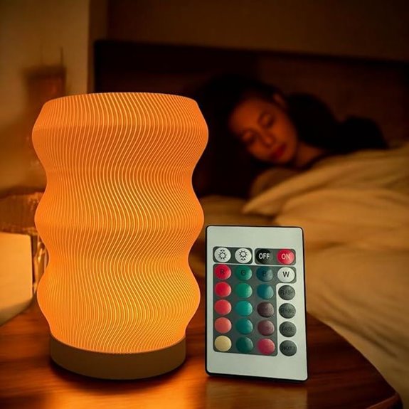 Wave Table Lamp: Modern Nightlight for Bedroom or Desk