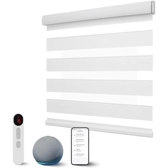 Motorized Zebra Blinds with Remote 70% Blackout