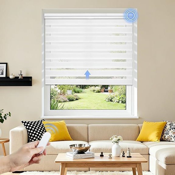 Grandekor Motorized Zebra Blinds with Remote Control