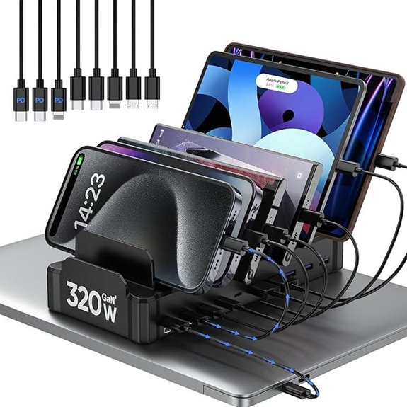 Zobirez 10-Port USB-C Charging Station for Multiple Devices