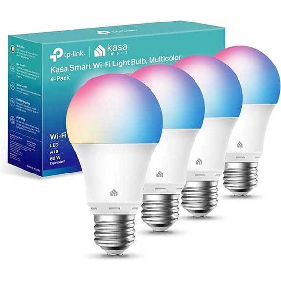Kasa Smart Multicolor WiFi Light Bulbs (4 Pack)