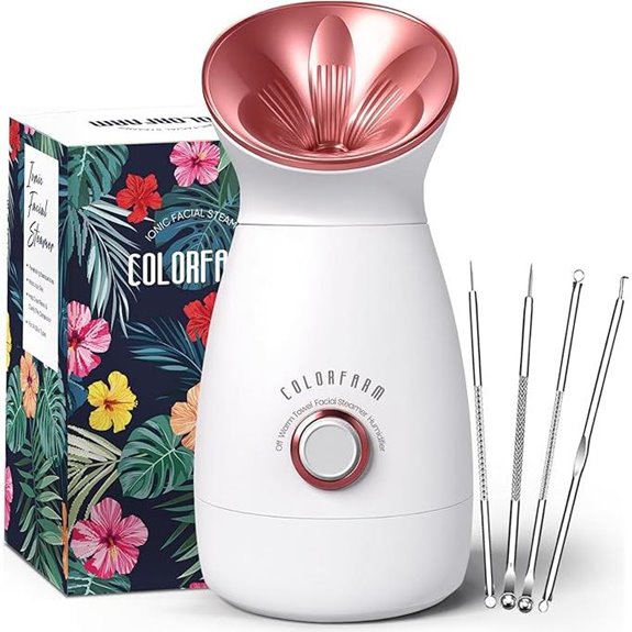 Colorfarm 3-in-1 Facial Steamer for Deep Cleansing