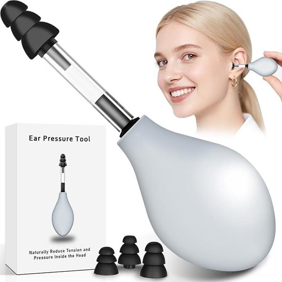 Ear Pressure Relief Device with 3 Earbud Sizes