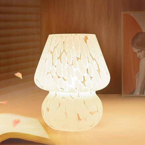 ONEWISH Mushroom Dimmable Bedside Nightlight Lamp